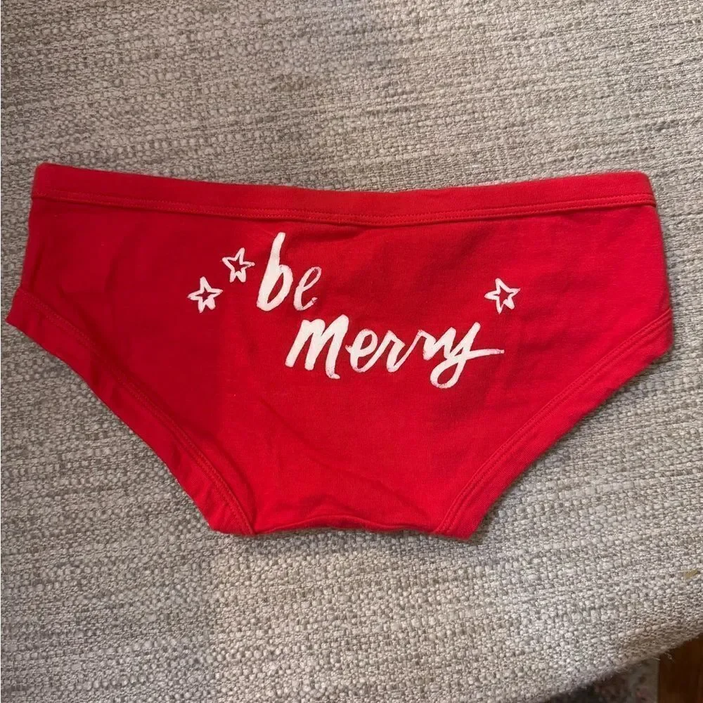 Aerie size XS red Be Merry boybrief panties
